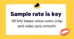 khz is important for voice over sound