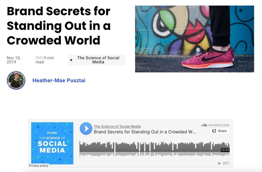 a home screen for the brand secret podcast