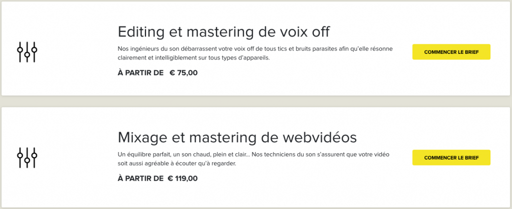 services studio pour faire une publicité radio