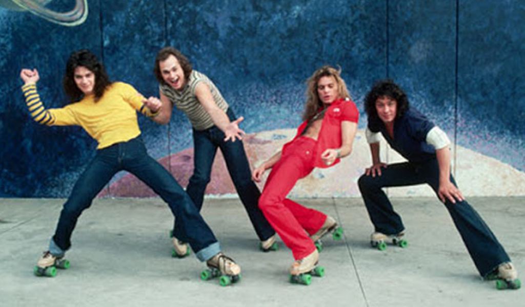 Van Halen on rollers skates - Eddie Van Halen
